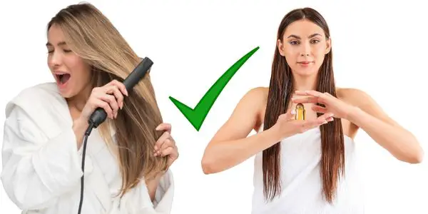 can i use oil before hair straightening